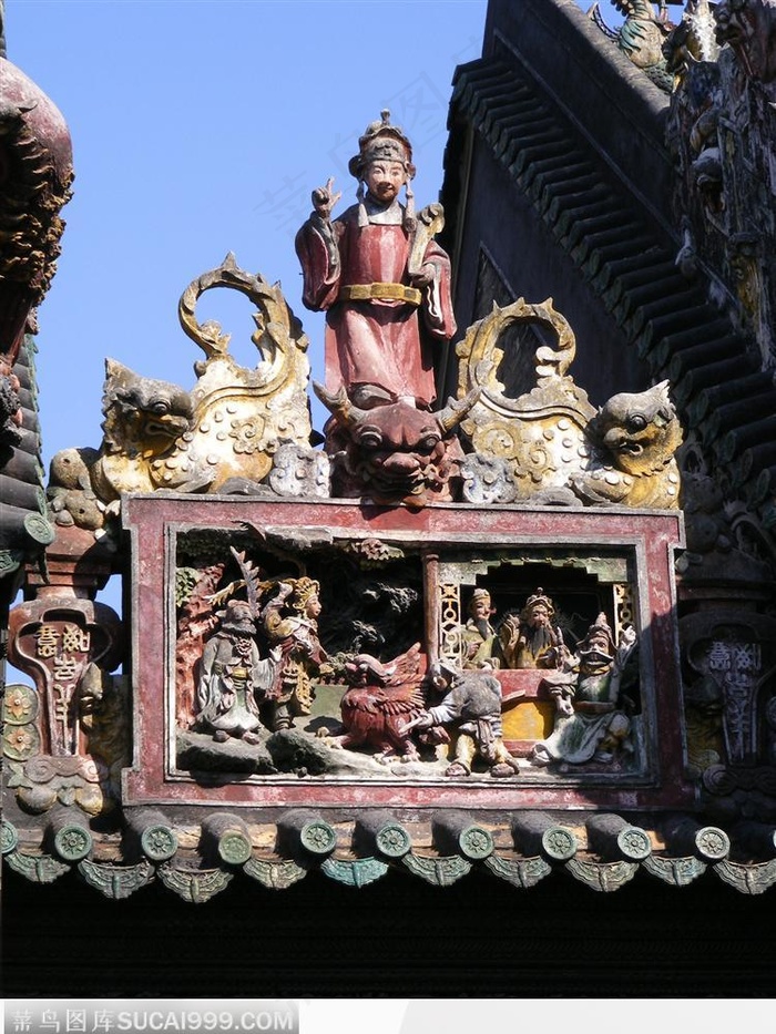 陈家祠陶塑瓦脊(雕刻艺术)