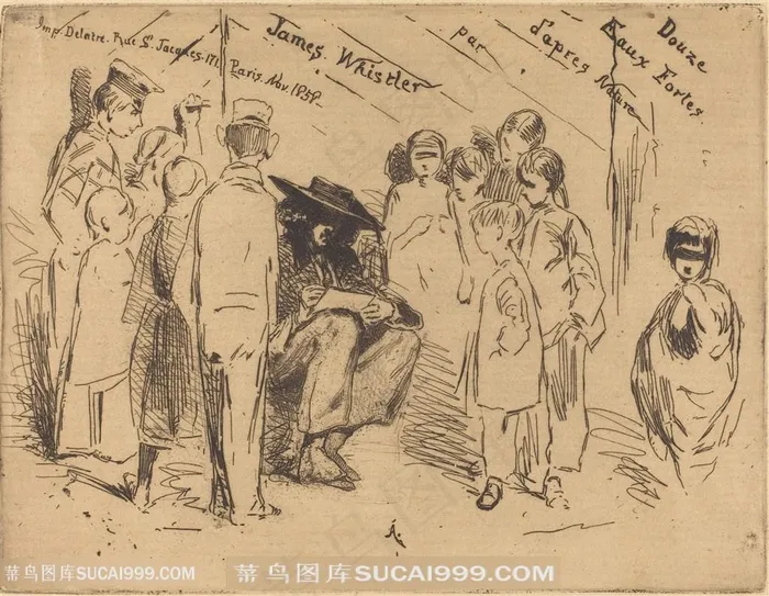 惠斯勒素描孩子