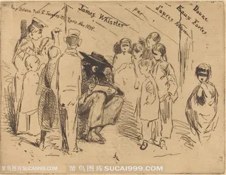 惠斯勒素描孩子