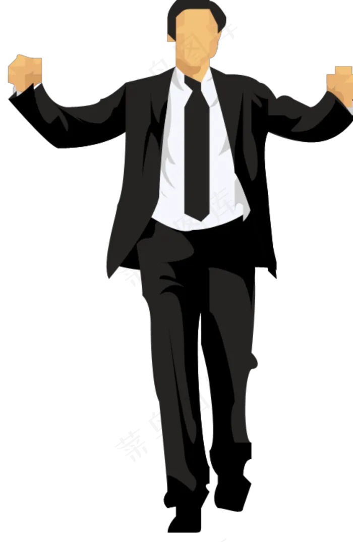 打招呼商务人物男