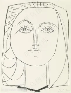 毕加索线描时尚艺术美女装饰画 毕加索线描时尚艺术美女装饰画