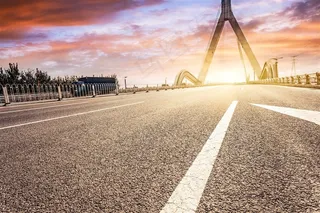 美丽的道路景色高清摄影图片