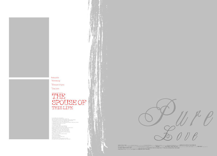 英文艺术字左右照片排版相册影集