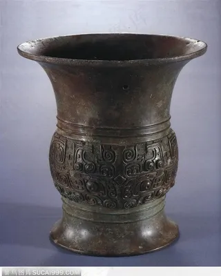 雕刻有凤凰花纹的倾听罐