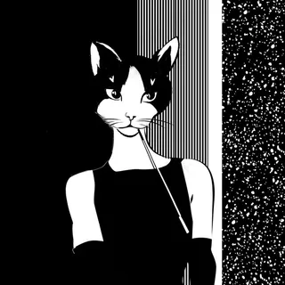 手绘矢量创意猫咪抱枕手机壳图案 手绘矢量创意猫咪抱枕手机壳图案