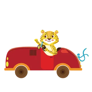 卡通小老虎PNG免抠插画素材可爱动物老虎插画贴图PNG免抠设计素材