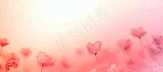 渐变粉色爱心浪漫简约，爱情温馨