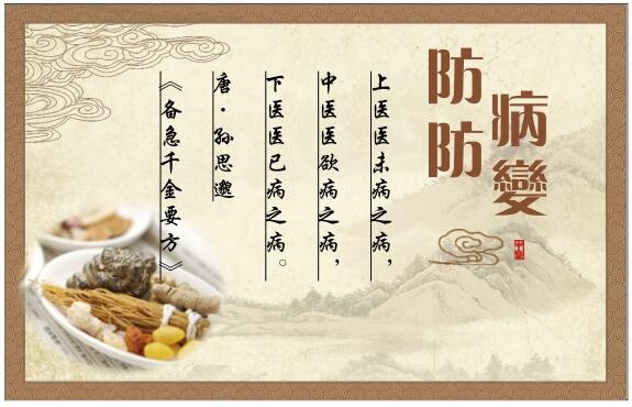 医中医养生保健古典展板防病防变