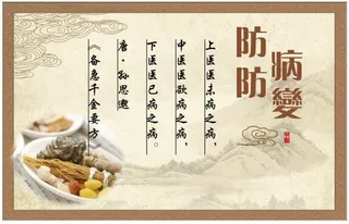 医中医养生保健古典展板防病防变