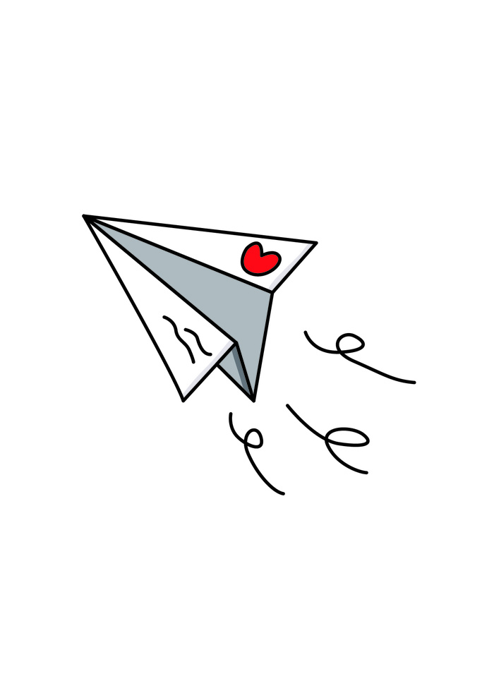 儿童机卡通纸飞机免扣素材