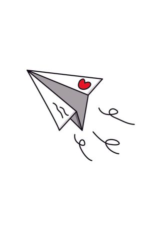 儿童机卡通纸飞机免扣素材