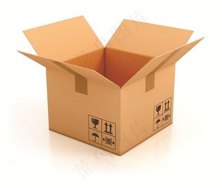 打开的纸箱高清图片