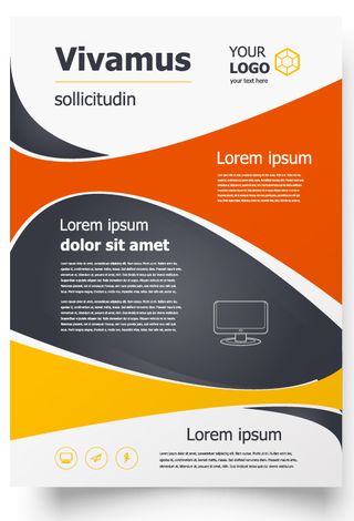 包装宣传册设计模板传单页抽象商务宣传册A4模板创意封面趋势宣传