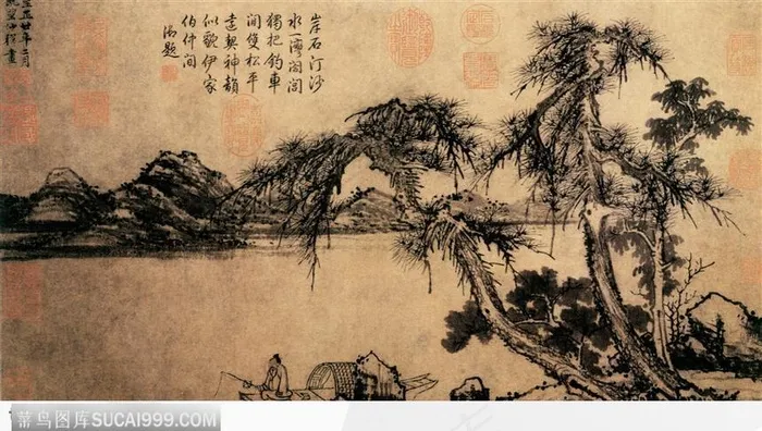 松溪钓艇图