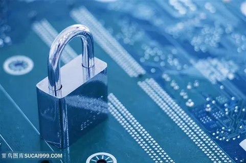 科技感芯片安全锁概念图 科技感芯片安全锁概念图