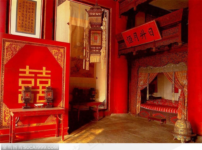 坤宁宫洞房中的龙风喜床
