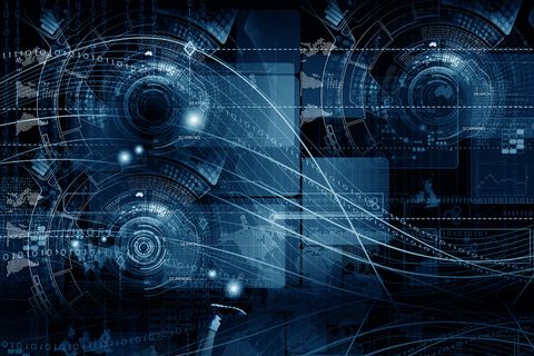 蓝色信息数码高科技创意背景