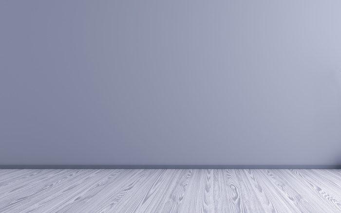 空客厅内部背景,蓝色背景墙与木地板