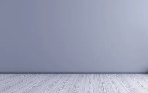 空客厅内部背景,蓝色背景墙与木地板