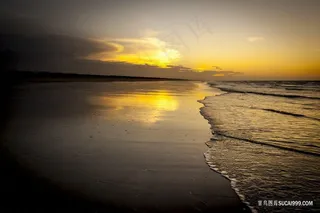 唯美海边日出夕阳壁纸