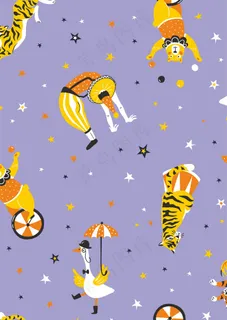 鸭子撑伞 星星老虎 马戏团