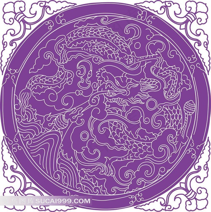 精美的龙纹吉祥图案