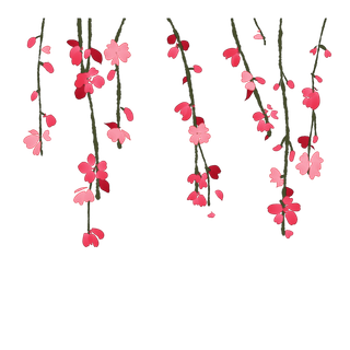 春天浪漫粉红色樱花手绘樱花梅花桃花花朵图片PNG免扣素材