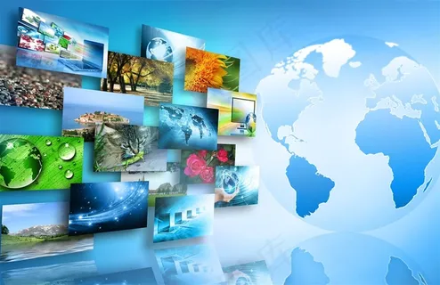 地球等元素互联网创意设计