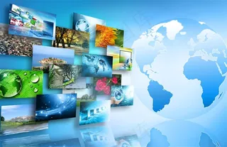 地球等元素互联网创意设计