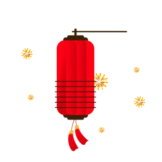 卡通手绘灯笼中秋节元宵节花灯新年海报元素PNG免扣PS素材