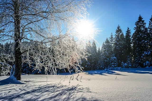 冬天白雪背景风景