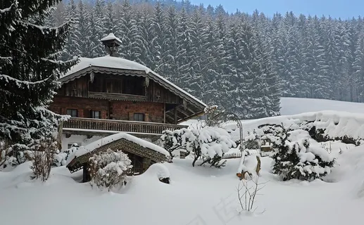 雪山别墅风景图片 雪山别墅风景图片