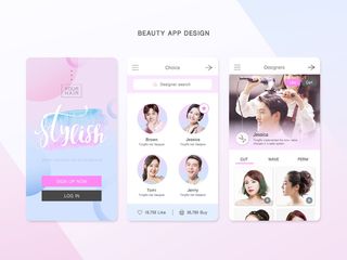 UI多页面包装展示手机APP交互界面样机长图概念PSD设计模板