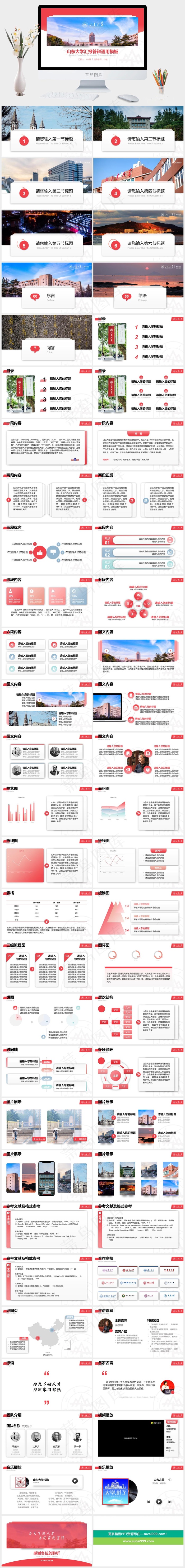 大学毕业生论文答辩毕业汇报通用PPT模板2