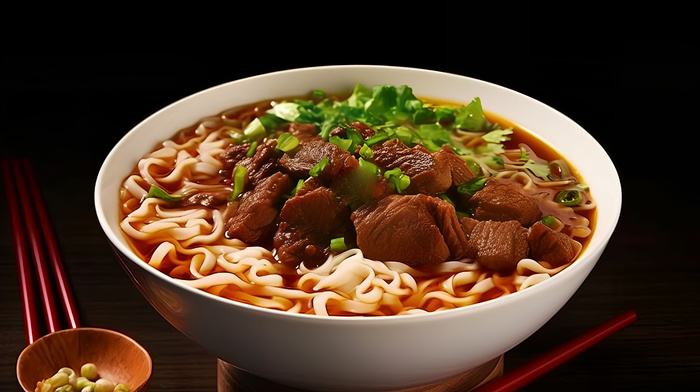 美味的牛肉汤米粉图片