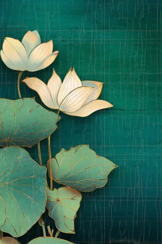 绿色简约清新莲花节气背景