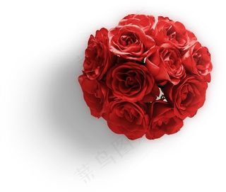 红红的玫瑰花束