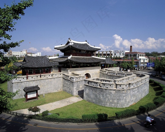 成市内的古建筑庙宇