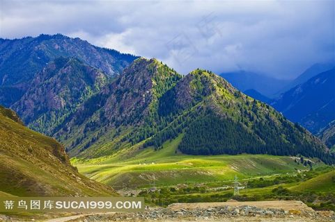 新疆夏特古道风景摄影素材