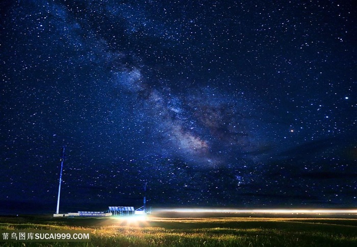 青海银河夜空星空风景图片