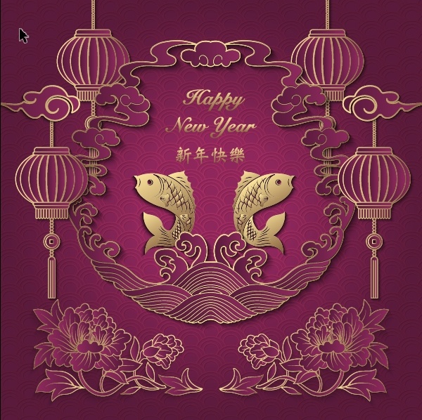 设计装饰礼盒祝贺新年eps,ai矢量模版下载