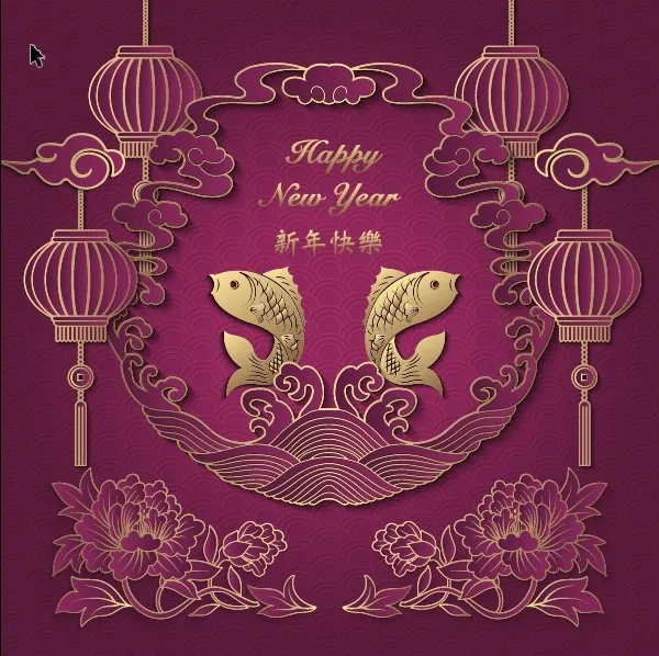设计装饰礼盒祝贺新年eps,ai矢量模版下载