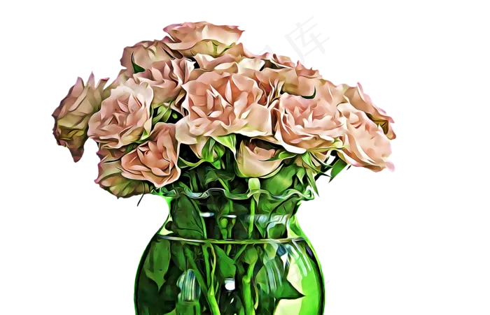 花, 花束, Png, 植物, 粉色, 绿色