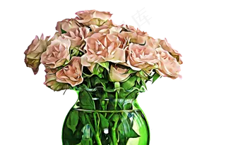 花, 花束, Png, 植物, 粉色, 绿色