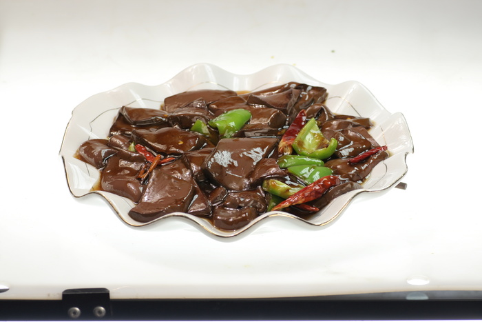 36尖椒辣鸭血 石磨坊