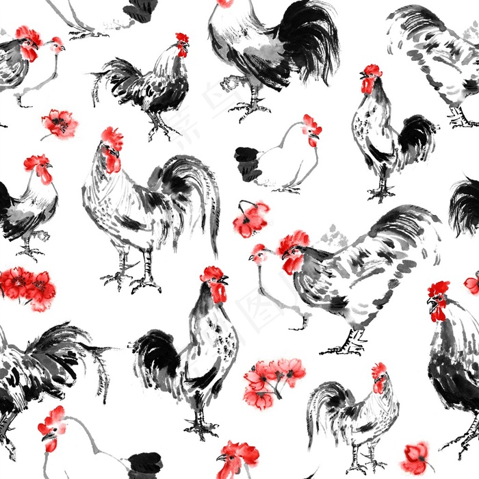 中国风鸡年贺卡高清图片