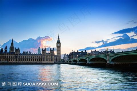 英国大本钟伦敦桥风光摄影