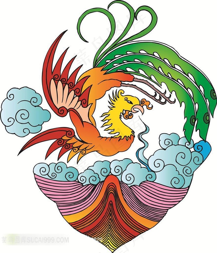 凤凰祥云图片
