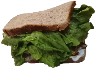 生菜汉堡对切田园清新色调减脂期鸡排鸡腿鸡肉三明治免抠元素实物摄影素材