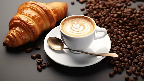 咖啡拉花下午茶摄影图 咖啡拉花下午茶摄影图